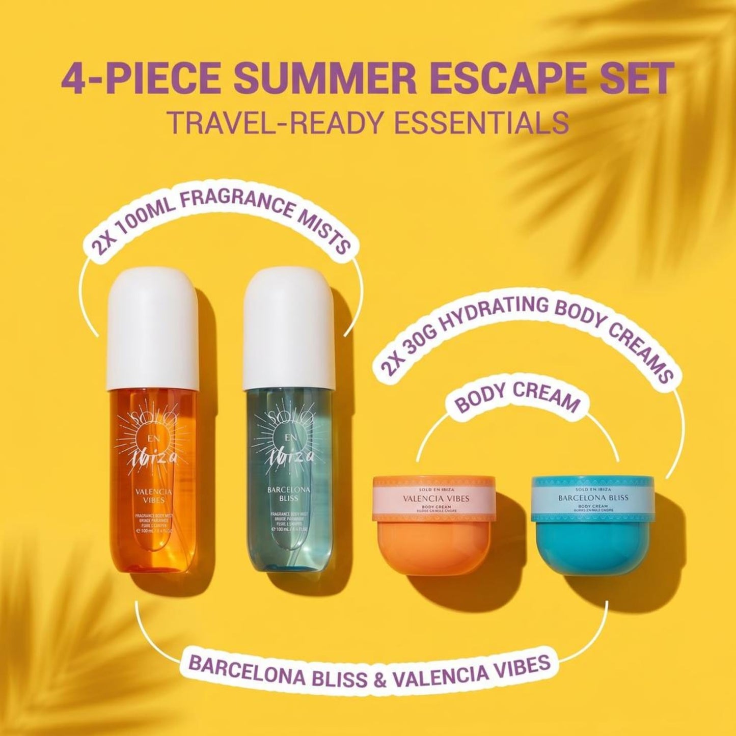 Solo En Ibeza Fragrance Set Mini | Bum Bum Cream & Body Mist Set | Fragrance Gift Set for Women | Travel Size Lotion & Spray Kit | Rio de Janeiro