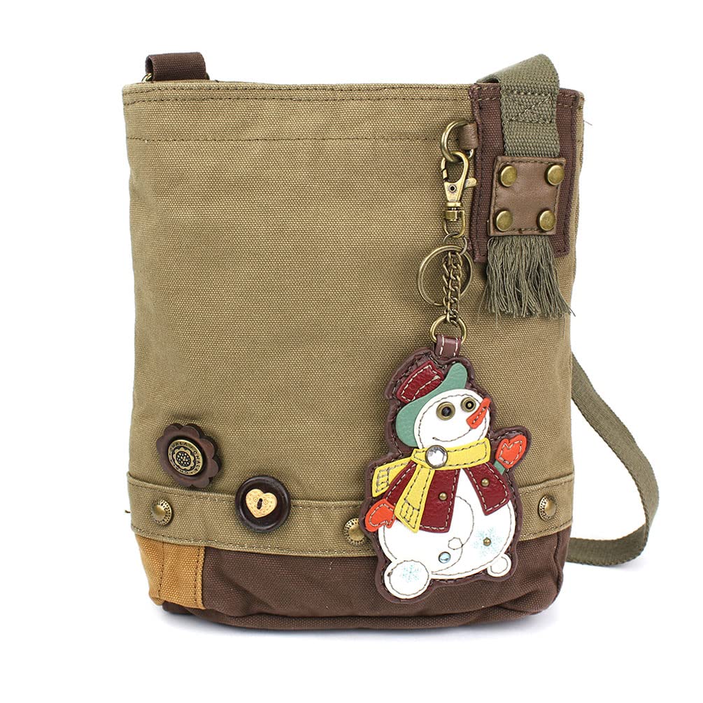 CHALA Patch Cross-Body Women Handbag Olive (Snowman)