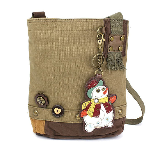 CHALA Patch Cross-Body Women Handbag Olive (Snowman)