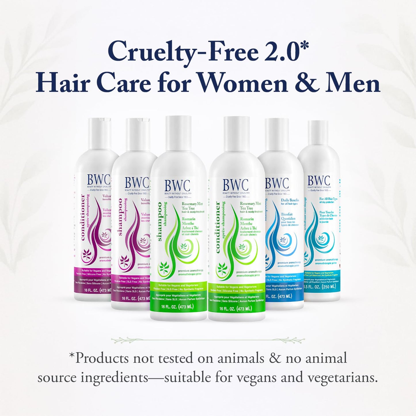 Beauty Without Cruelty Shampoo, Clarifying Rosemary Mint Tea Tree - Aromatherapy Hair & Scalp Treatment, SLS-Free, Vegan-Friendly & Cruelty-Free, 16
