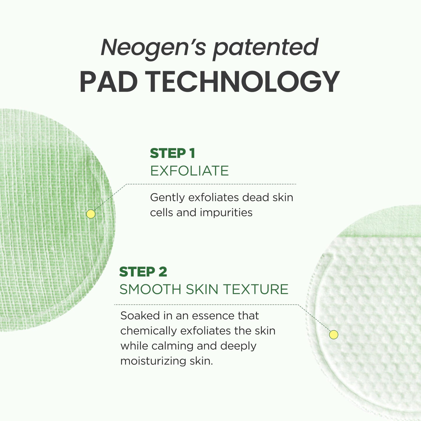 DERMALOGY by NEOGENLAB Bio-Peel Gauze Peeling Pads (Green Tea, 30 pads) - Exfoliating & Hydrating & Soothing Peeling Pad with PHA & Green Tea