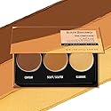 Black Radiance True Complexion Crème Contour Palette, Defines, Sculpts, Highlights - Light to Medium