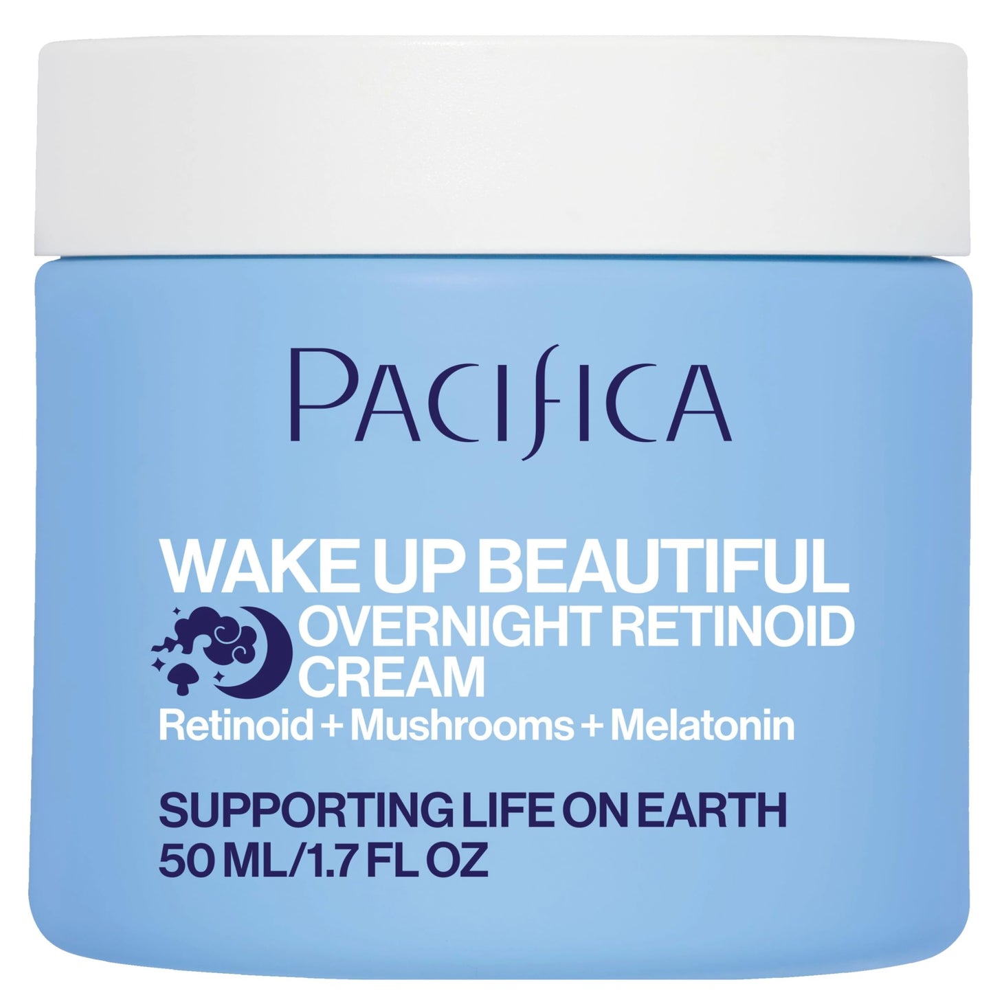 Pacifica Wake Up Beautiful Retinoid Night Cream - Overnight Anti-Aging Moisturizer with Hyaluronic Acid & Melatonin, Reduces Wrinkles & Fine Lines