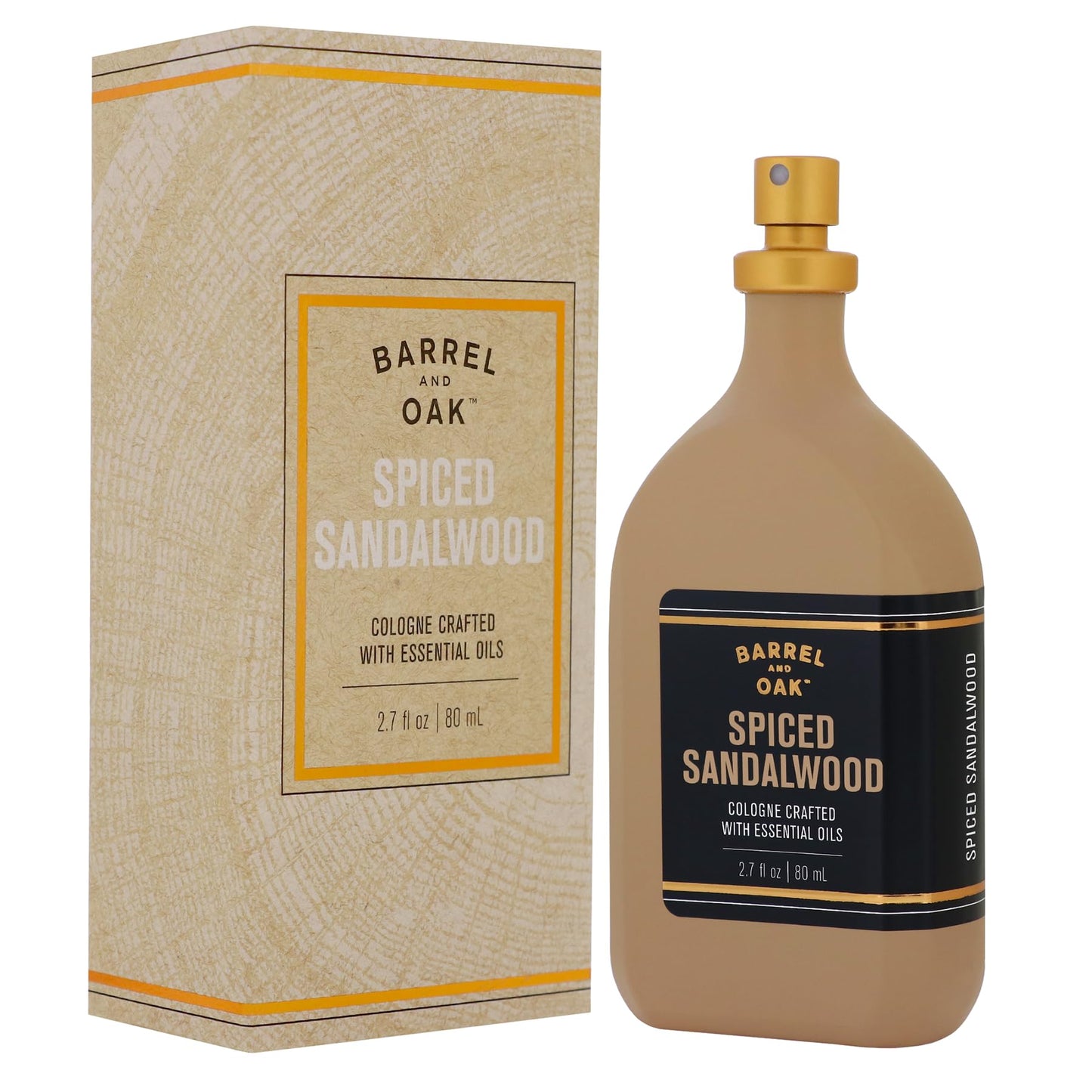 Barrel and Oak - Natural Fragrance Cologne for Men, Eau de Cologne, Essential Oil-Based Scent, Fresh Bergamot & White Cedar Blend