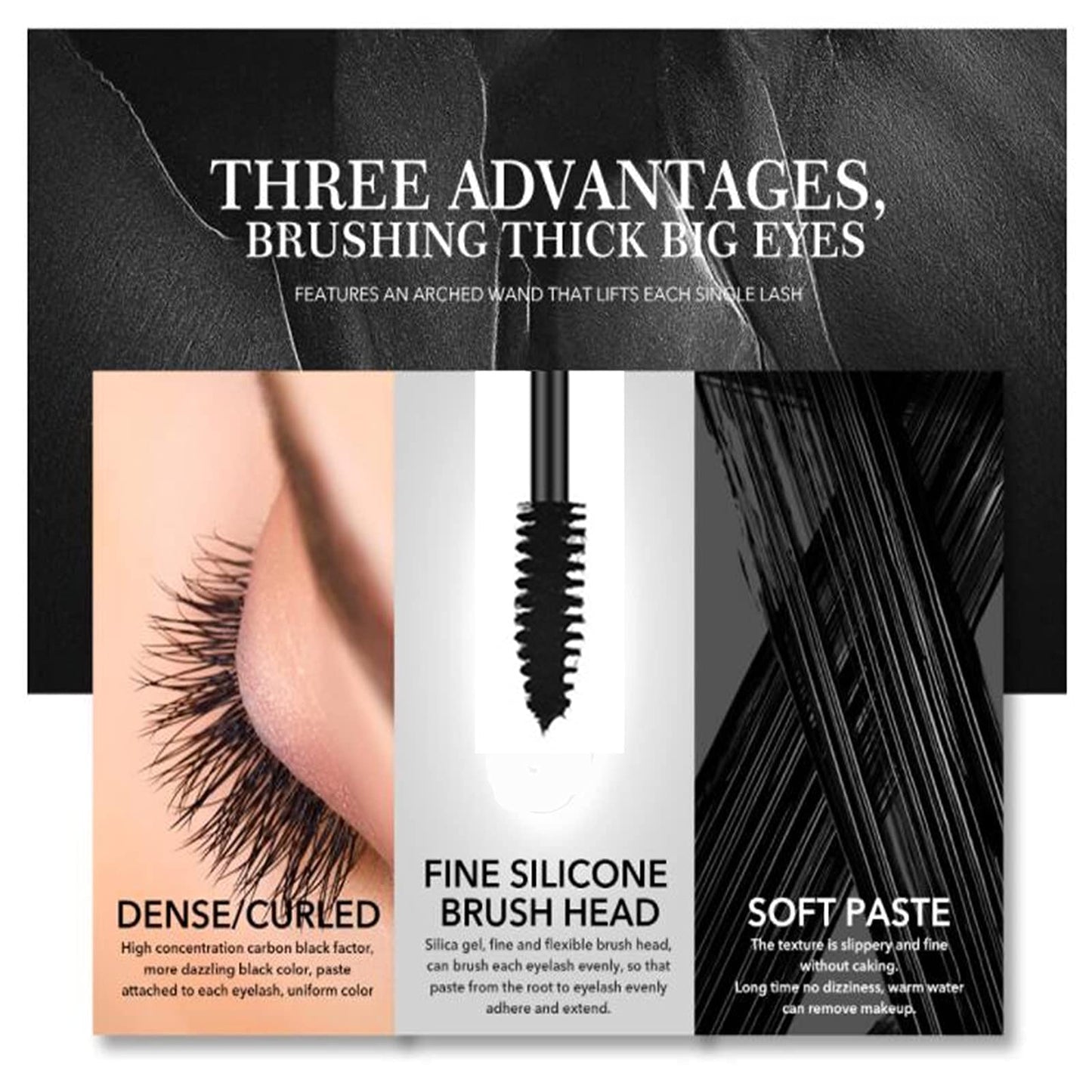 LGSZGDCN 6 Colors Cat eye mascara Eyes Makeup Color Mascara Waterproof Fast Dry Eyelashes Curling Lengthening Eye Lengthening, Lifting, Curling (white