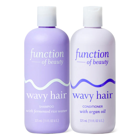 Function of Beauty Wavy Hair Shampoo & Conditioner Set - Sulfate-Free Shampoo & Conditioner Duo for Natural Wavy Texture - Lightweight, Anti-Frizz