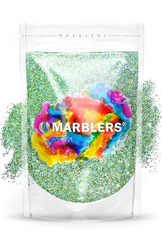 MARBLERS Holographic Glitter [Unicorn Green] 3oz (85g) | Fine | Non-Toxic, Vegan, Cruelty-Free | Face, Body, Eyeshadow, Hair, Festival, Party Makeup |