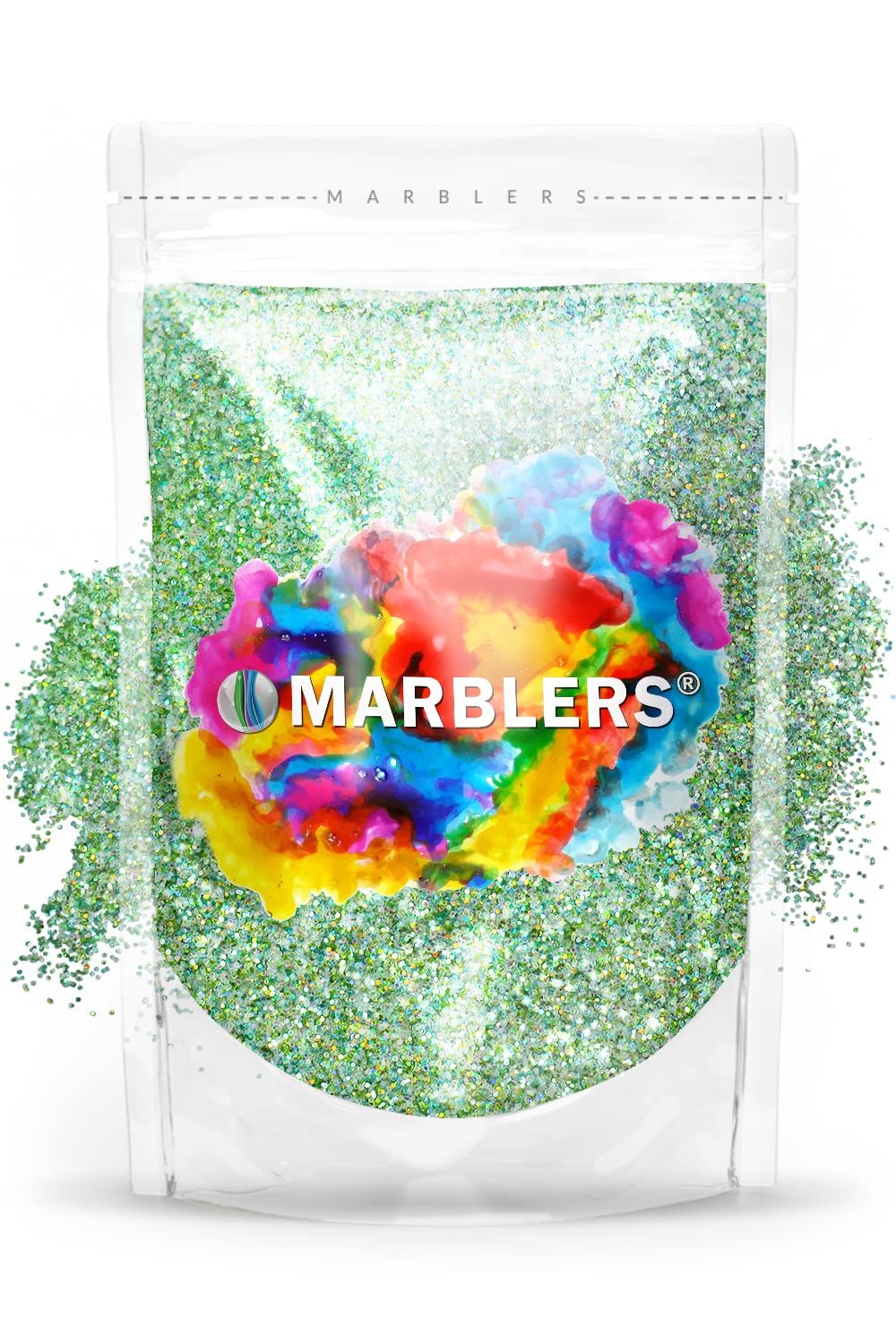 MARBLERS Holographic Glitter [Unicorn Green] 3oz (85g) | Fine | Non-Toxic, Vegan, Cruelty-Free | Face, Body, Eyeshadow, Hair, Festival, Party Makeup |