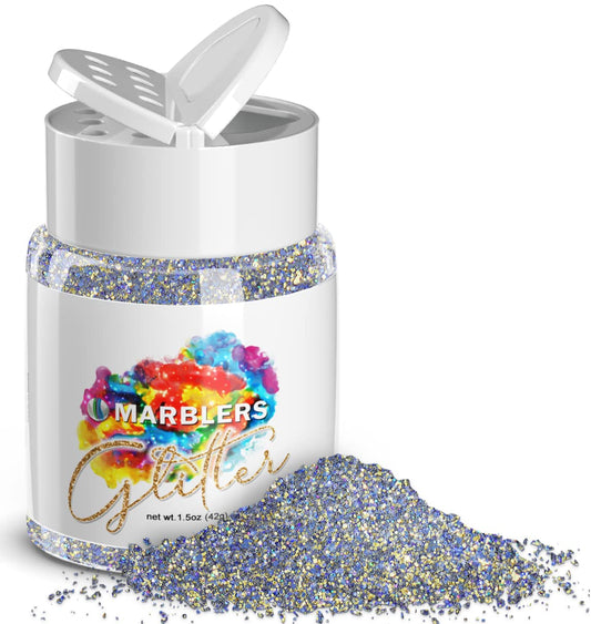 MARBLERS Holographic Glitter [Gold Splash Blue] 1.5oz (42g) | Fine | Non-Toxic, Vegan, Cruelty-Free | Face, Body, Eyeshadow, Hair, Festival, Party