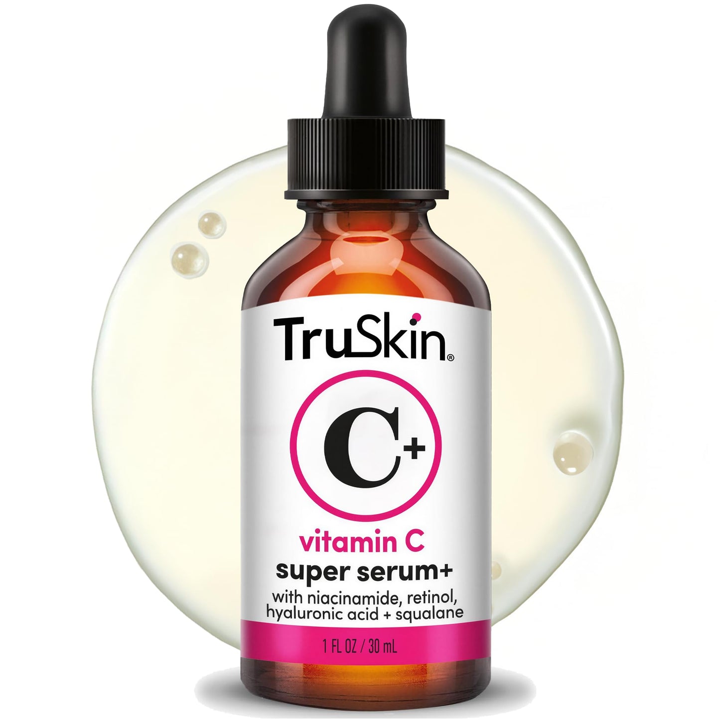 TruSkin Vitamin C Super Serum for Face - Five Skin Benefits in One Serum with Vitamin C, Retinol, Niacinamide, Hyaluronic Acid & Squalane - Brighten Beauty and Personal Care TruSkin