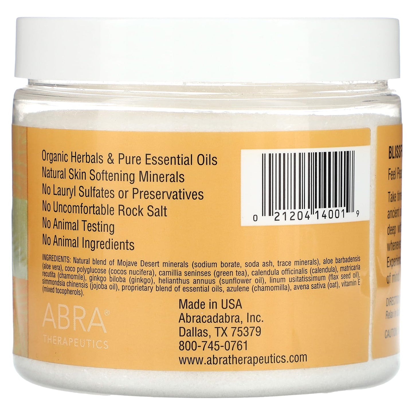 Abra Therapeutics Blissful Harmony Bubble Bath Patchouly and Frankincense - 14 oz Beauty & Personal Care Abra