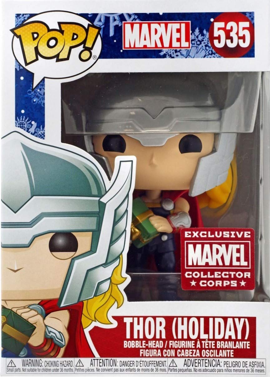 POP! Funko Exclusive Marvel Collector Corps #535 Thor (Holiday) wth Free Acrylic Case