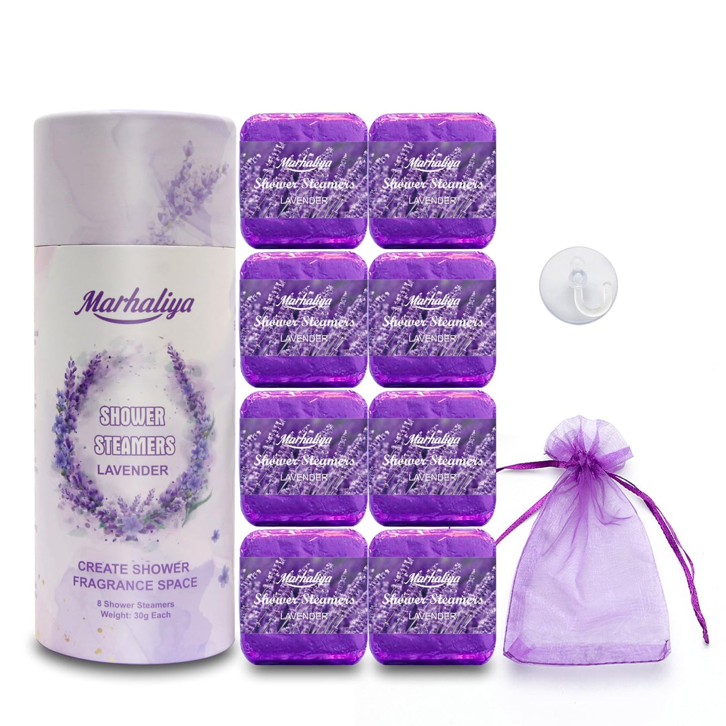 Shower Steamers Aromatherapy for Women or Men - 8-Pack Stress Relief and Relaxation Shower Bomb with Natural Essential Oils,Birthday Gifts Set Beauty and Personal Care Marhaliya