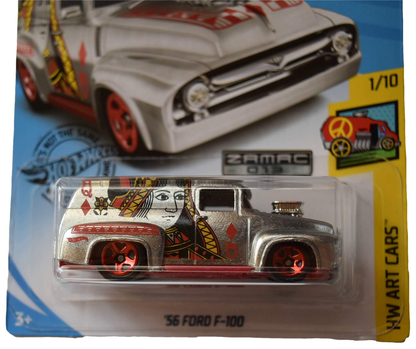 Hot Wheels Art Cars 1/10 Zamac '56 Ford F 100 187/250 [2019 Month Card]