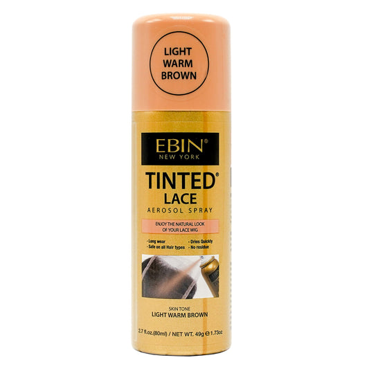 EBIN NEW YORK Tinted Lace Spray Light Warm Brown | Water Resistant & High Pigment Lace Tint for Wig | Even Spray, No Residue & Natural Finish | 2.7 Fl