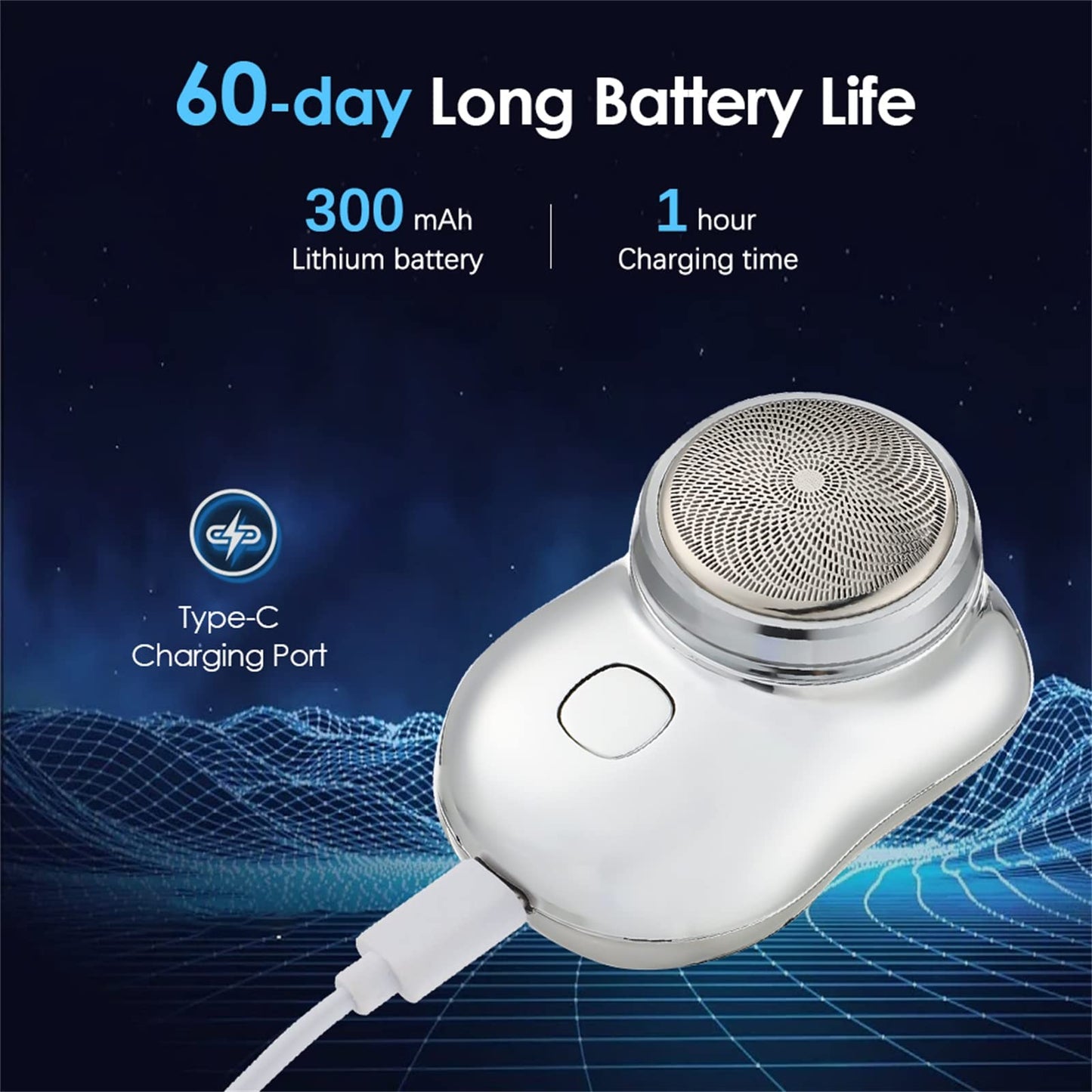 Mini Shaver Portable Electric Shaver, 2023 New Pocket Portable Electric Shave, Magic USB Mini Shaver Electric Razor For Men, Rechargeable Travel Beauty and Personal Care GYLCTOM