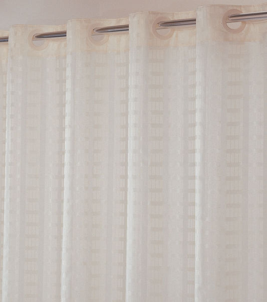 Shower Curtain, Polyester, Beige, 71 in W, 74 in L