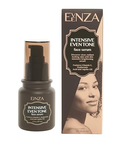 Evenza Intensive Age Spot Serum for Even Tone Skin with Hyaluronic Acid, Vitamin E, and Jojoba Oil. 2oz bottle.