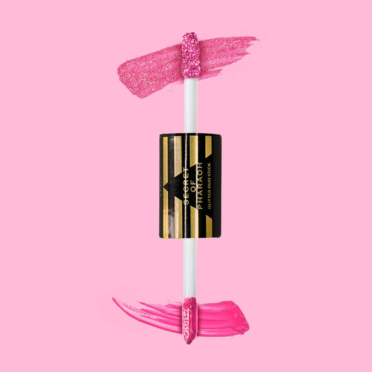 EBIN NEW YORK Secret of Pharaoh Glitter Duo Stick Cleopatra’s Kiss | Dual-Ended Primer & Glitter Face Makeup Stick | Creamy Long-Lasting Shimmer