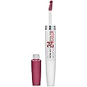 Maybelline Super Stay 24, 2-Step Liquid Lipstick Makeup, Long Lasting Highly Pigmented Color with Moisturizing Balm, Relentless Ruby, Ruby Red, 1