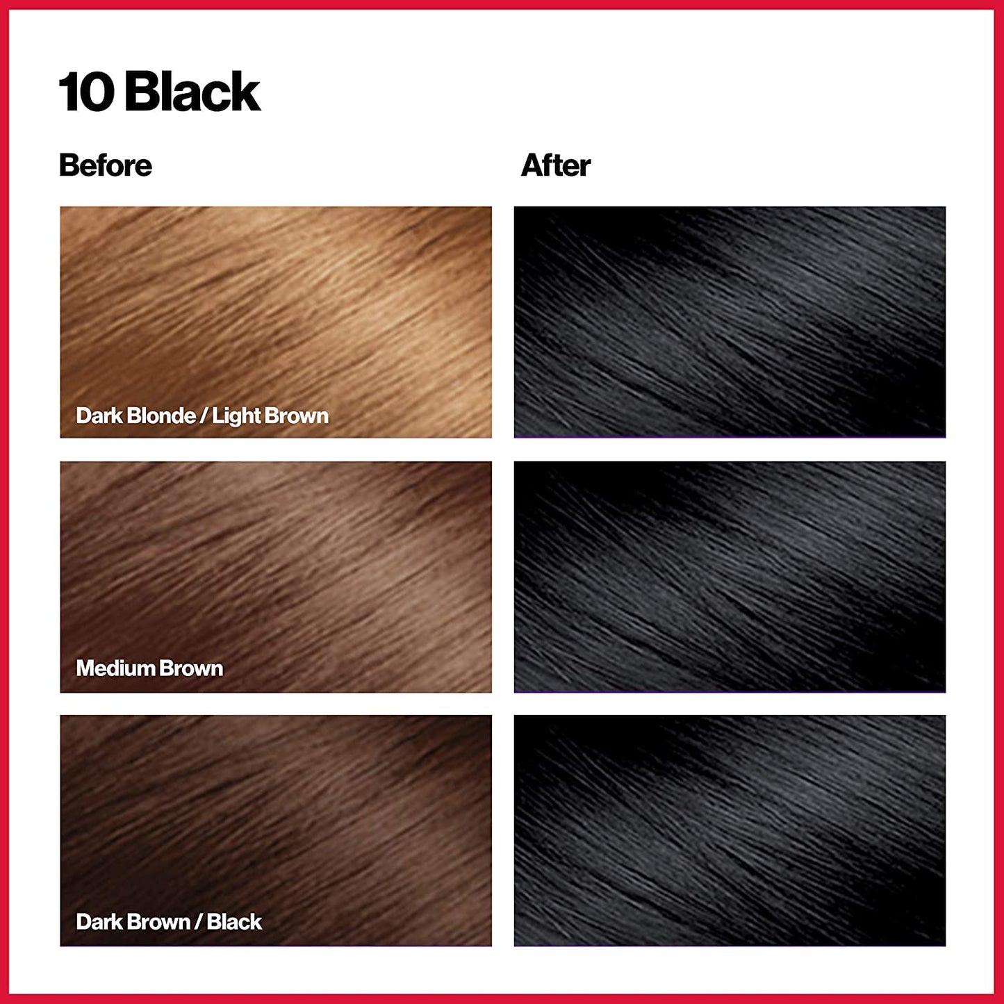 Revlon Permanent Hair Color, Permanent Hair Dye, Colorsilk with 100% Gray Coverage, Ammonia-Free, Keratin and Amino Acids, 10 Black, 4.4 Oz (Pack