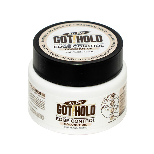 ALL DAY GOT HOLD Extreme hold Coconut oil Edge Control 3.37 fl.oz/100ml