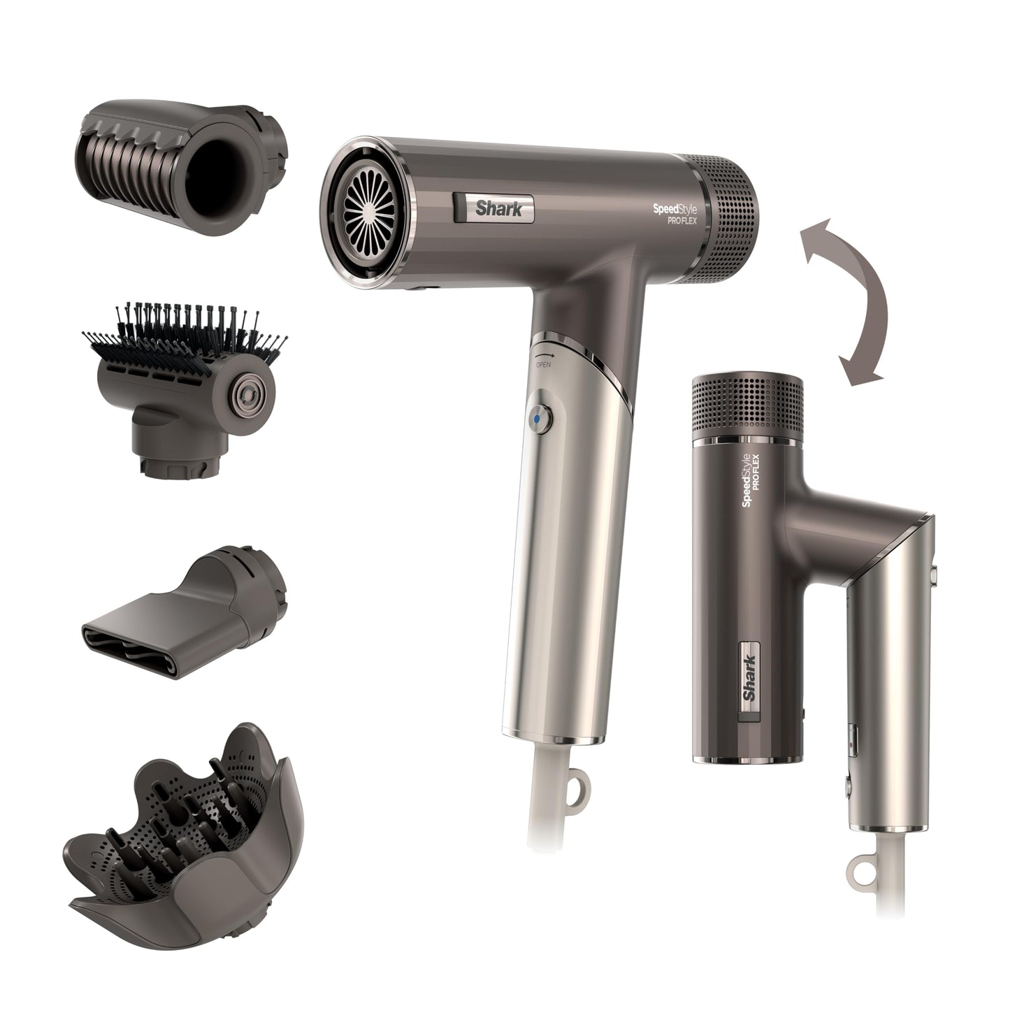Shark SpeedStyle Pro Flex Professional Performance High-Velocity Hair Dryer System with Scalp Shield & IQ Speed Styling and Drying Suite, Lightweight Beauty and Personal Care Shark Default Title
