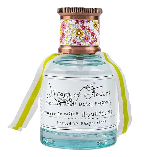 Library of Flowers Honeycomb Eau de Parfum, 1.69 Fl. Oz., Sugared Fig, Ambrosia Honey & Royal Bee Blossom Scented Women's Perfume, Luxury Fragrance