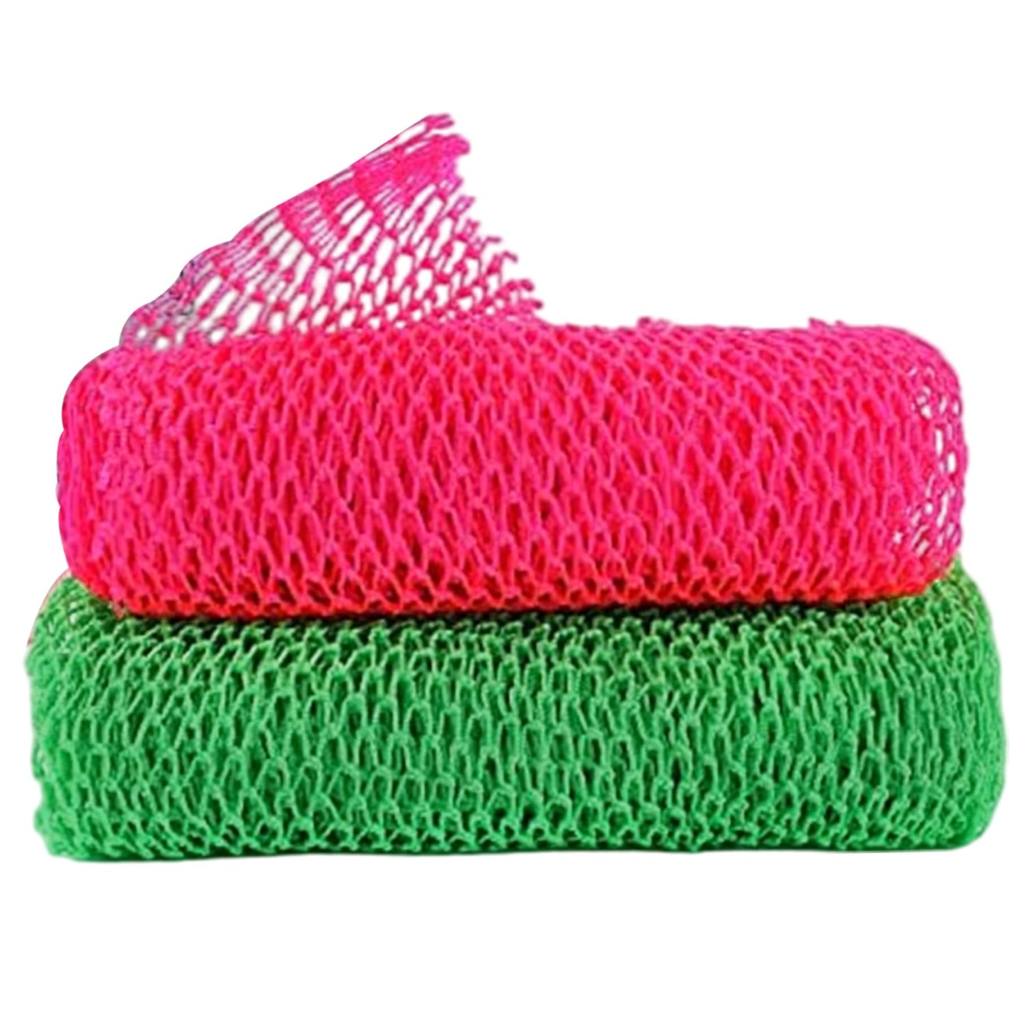 2Pcs African Net Sponge 12x30" Labor-Saving Long Widen African Net Cloth Portable Mesh Foldable Exfoliating Washcloth for Men and Women Beauty and Personal Care Xoeryoy
