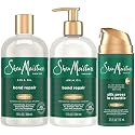 SheaMoisture Bond Repair Shampoo & Conditioner Set with Hair Strengthening Amla Oil + Prep Cream, Silk Press Hair Products for Frizz Control, Heat