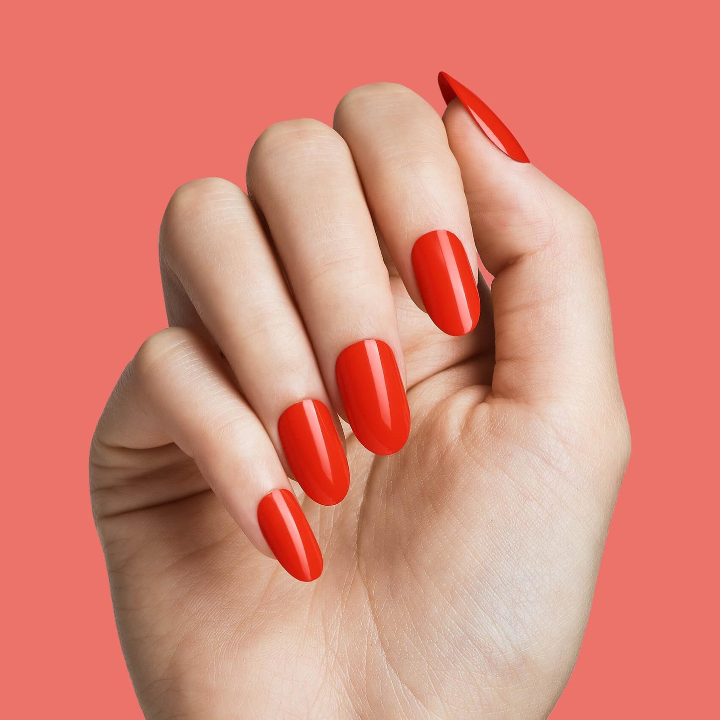 KISS 100 Full-Cover Nails, Press-On Nails, Nail glue included, 'Active Oval' Shape, Clear, Medium Size, Oval Shape, Includes 100 Nails, 3g Maximum
