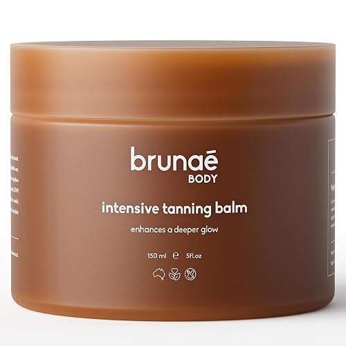 BRUNAE BODY® Intensive Tanning Bed Balm [FOR DARKER & FASTER TAN] - Natural Tan Accelerator Lotion for Sunbed - Sun Tanning Lotion for Women & Men