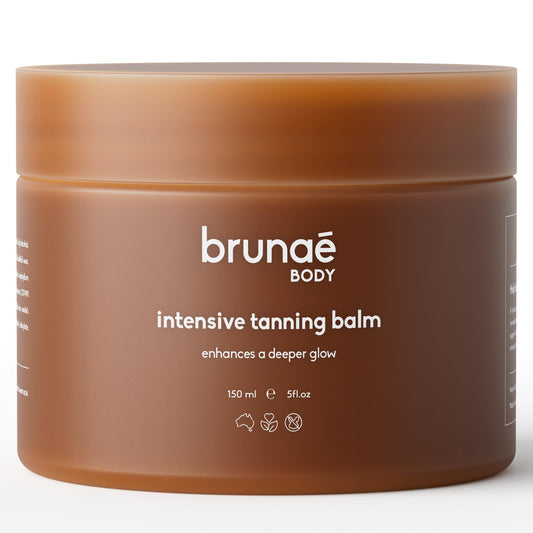 BRUNAE BODY® Intensive Tanning Bed Balm [FOR DARKER & FASTER TAN] - Natural Tan Accelerator Lotion for Sunbed - Sun Tanning Lotion for Women & Men