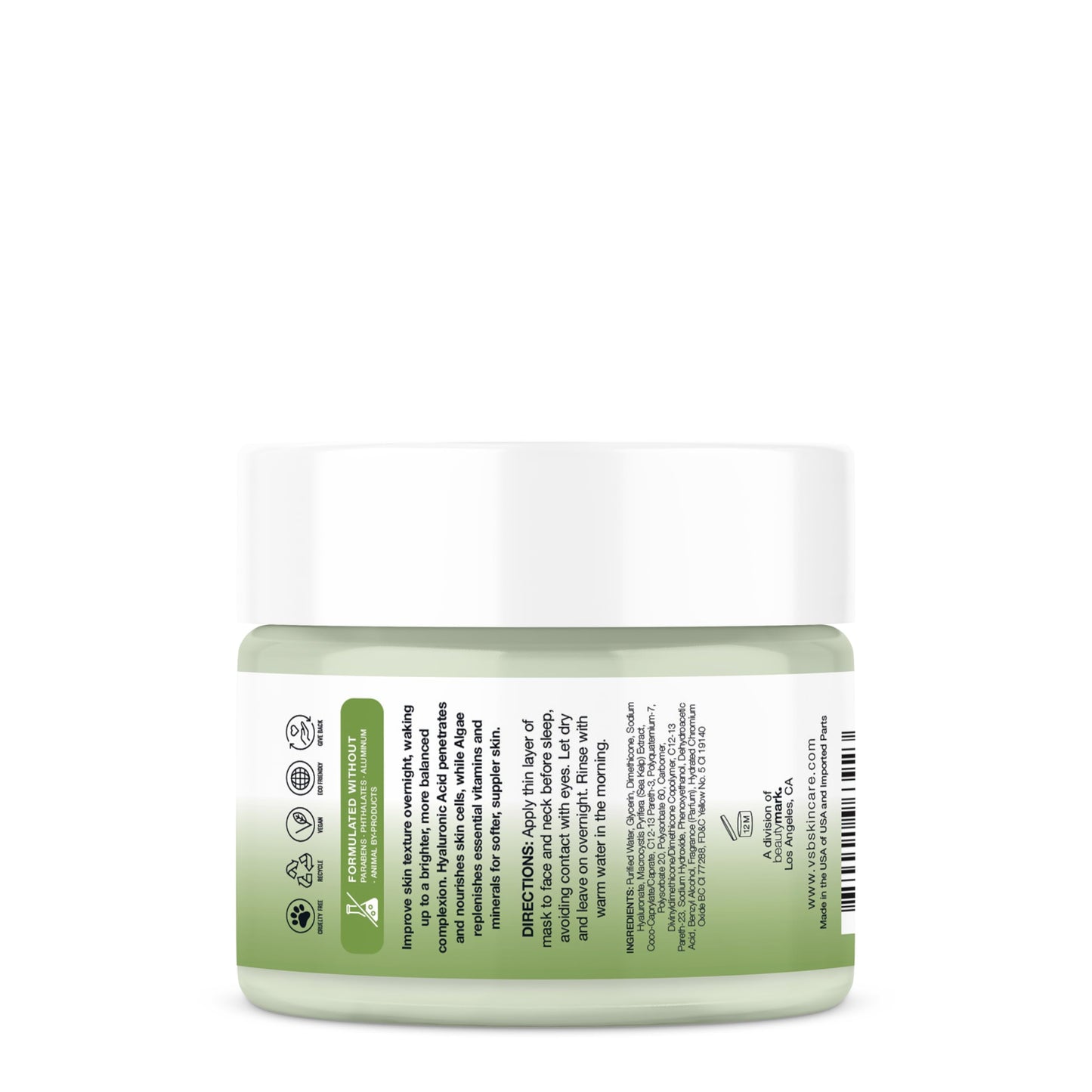 VITAMINS AND SEA BEAUTY Bouncy Sleep Mask with Sea Kelp + Hyaluronic Acid, 6 fl oz