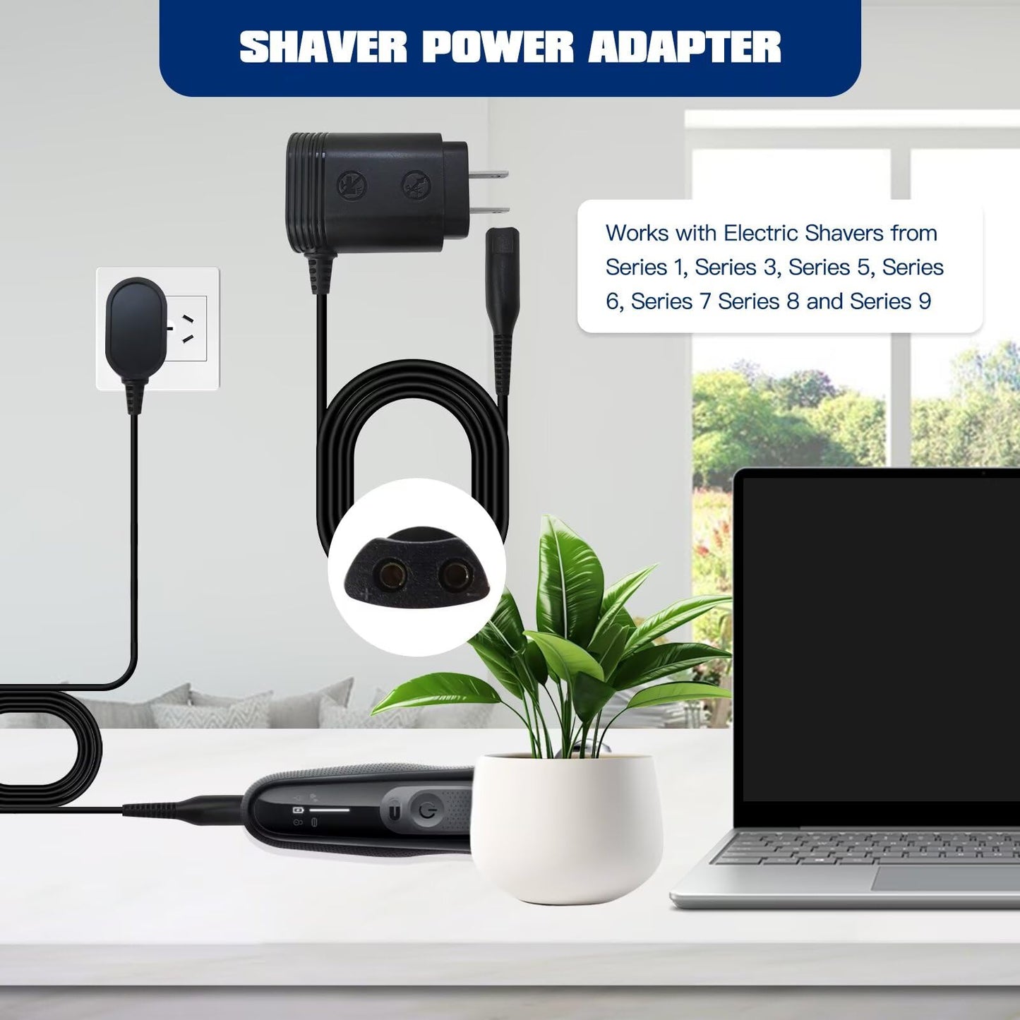 81719643 Replacement Shaver Wall Charger 4925214/4925217 for Braun Electric Shavers 9410s 9415s 9417s 9419s 9420s 9425s 9426s 9427s 9450cc 9455cc Beauty and Personal Care USonline911