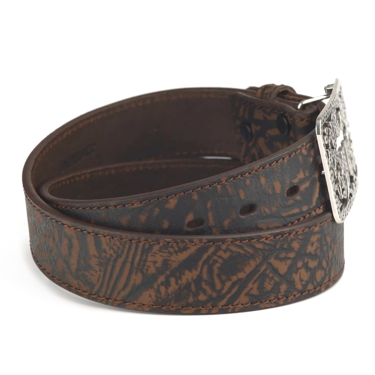 ARIAT Women's Moonstruck Leather Cross Plate Belt, Brown, X-Large