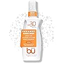 BU SPF 30 Sunscreen Spray for Face and Body, Non Aerosol Spray, Clear WOWmist, TSA Travel Size Sunblock, Oil Free and Water Resistant for Sensitive
