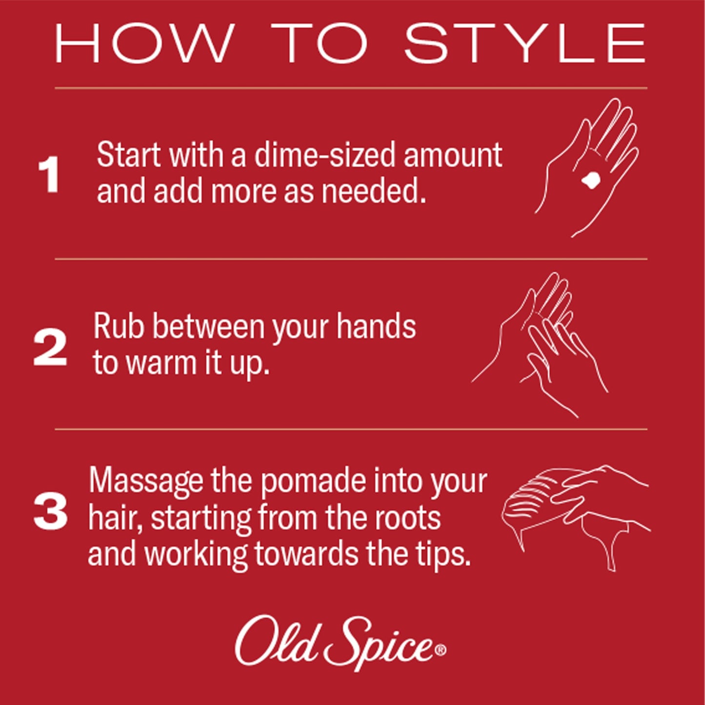 Old Spice Mens Hair Thickening Pomade, Medium Hold with Low Shine, 2.22 oz
