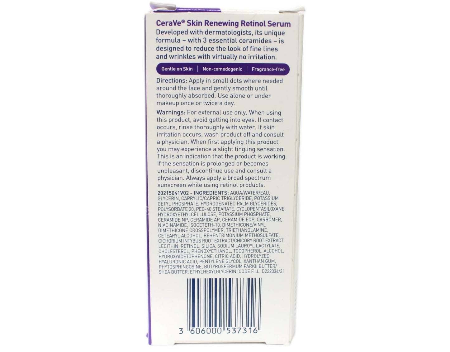 CeraVe Anti Aging Retinol Serum | Cream Serum for Smoothing Fine Lines and Skin Brightening | With Retinol, Hyaluronic Acid, Niacinamide,