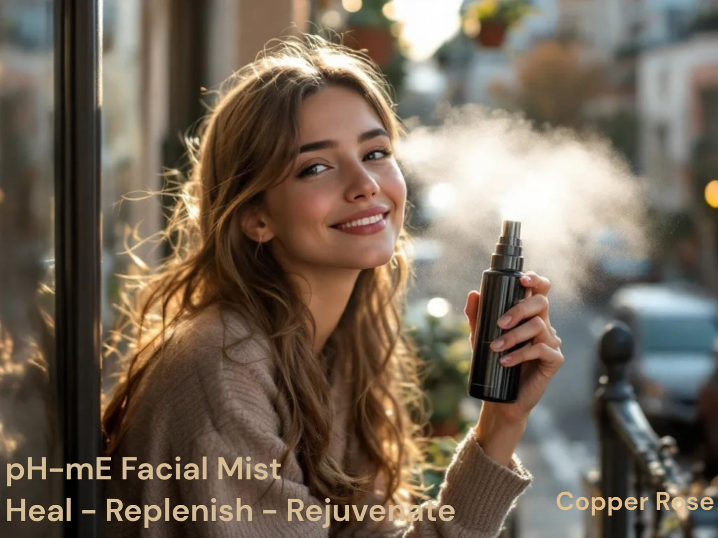 pH-mE Hydrating Cleaning Face Mist, Copper Rose, Pure, Natural, Organic Ingredients Helps your Skin Reduce Wrinkles, Fine Lines, Inflammation, Acne