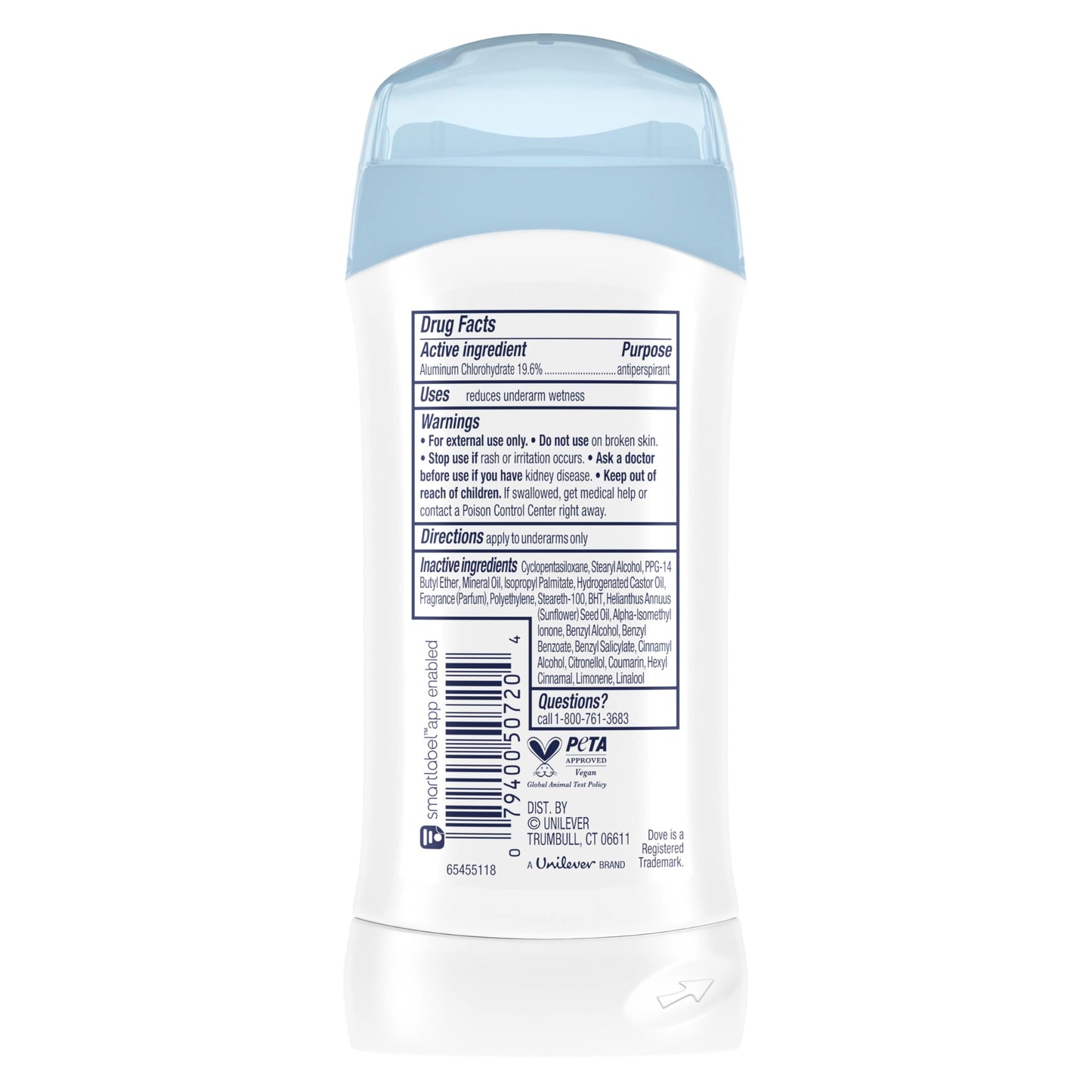 Dove Antiperspirant Invisible Solid, Scent: Powder, Size: 2.6 oz (2 Pack) Beauty and Personal Care Dove