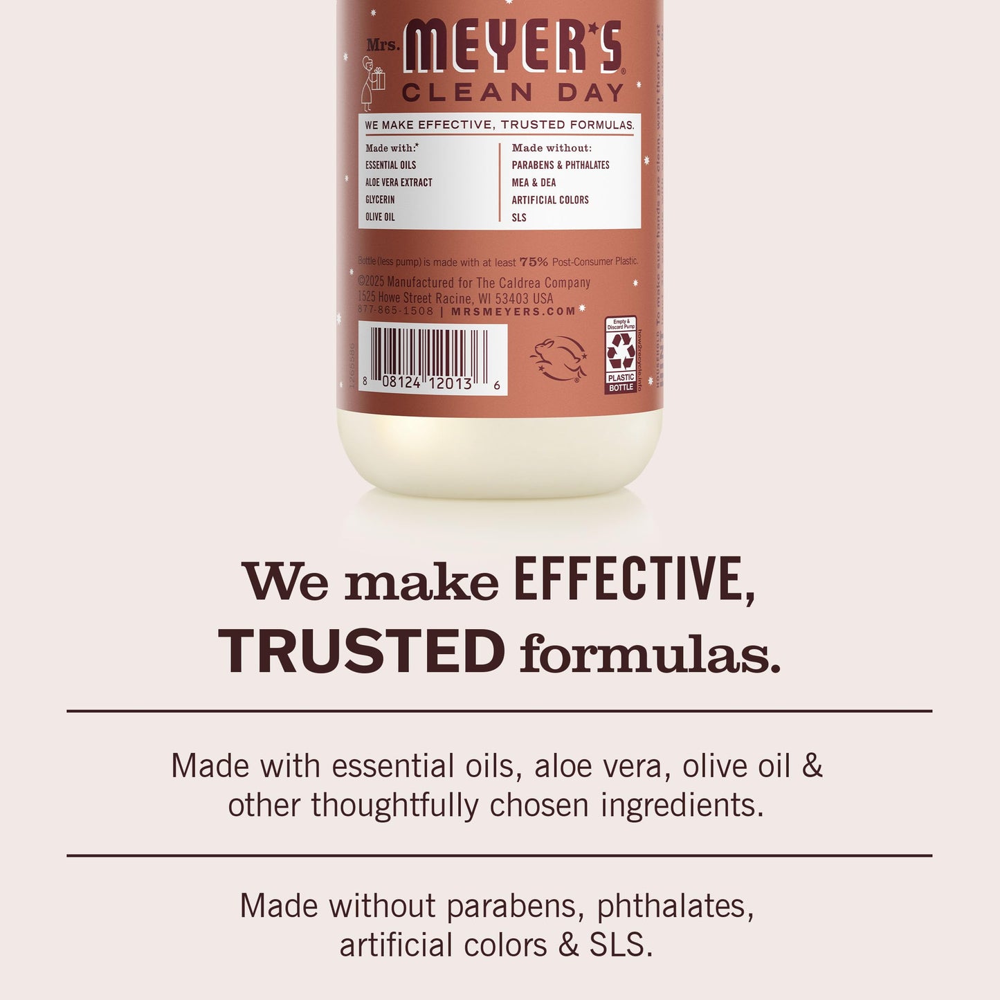 MRS. MEYER'S CLEAN DAY Hand Soap, Gingerbread Scent, 12.5 Fl Oz Bottle