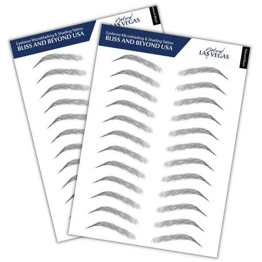 Bliss and Beyond USA, 2 Sheets Waterproof Eyebrow Tattoo Stickers, Long Lasting, Natural Looking Fake Eyebrows for Alopecia, Chemo, Cancer Gift. Same Beauty and Personal Care Bliss and Beyond USA Default Title