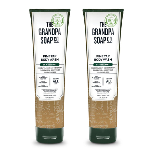 The Grandpa Soap Company Pine Tar Body Wash - Dermatologist Recommended to Cleanse & Moisturize Irritated Skin, Deodorizing Power, With Pine Tar & Tea Beauty & Personal Care The Grandpa Soap Company