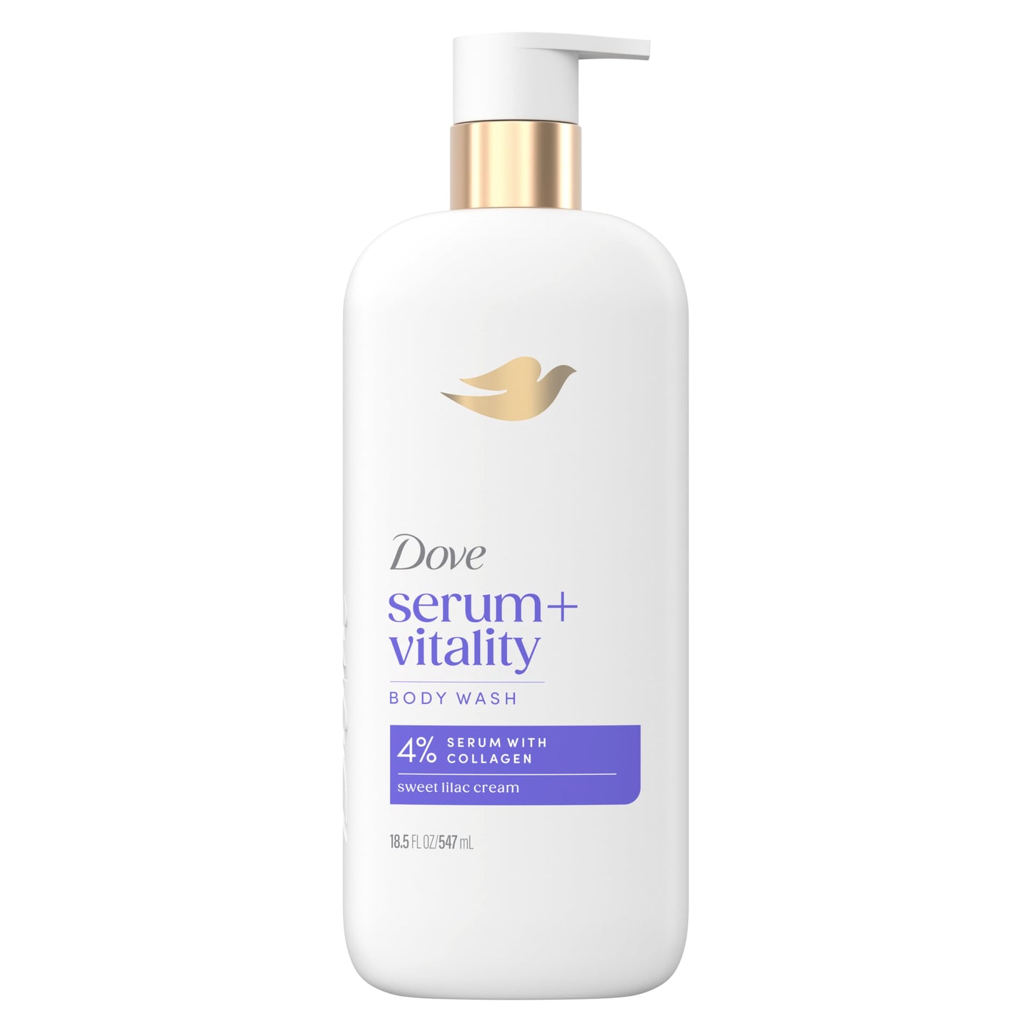Dove Body Wash Vitality Renewal Promotes firmer, supple skin 4% restoring serum with collagen 18.5 oz Beauty & Personal Care Dove