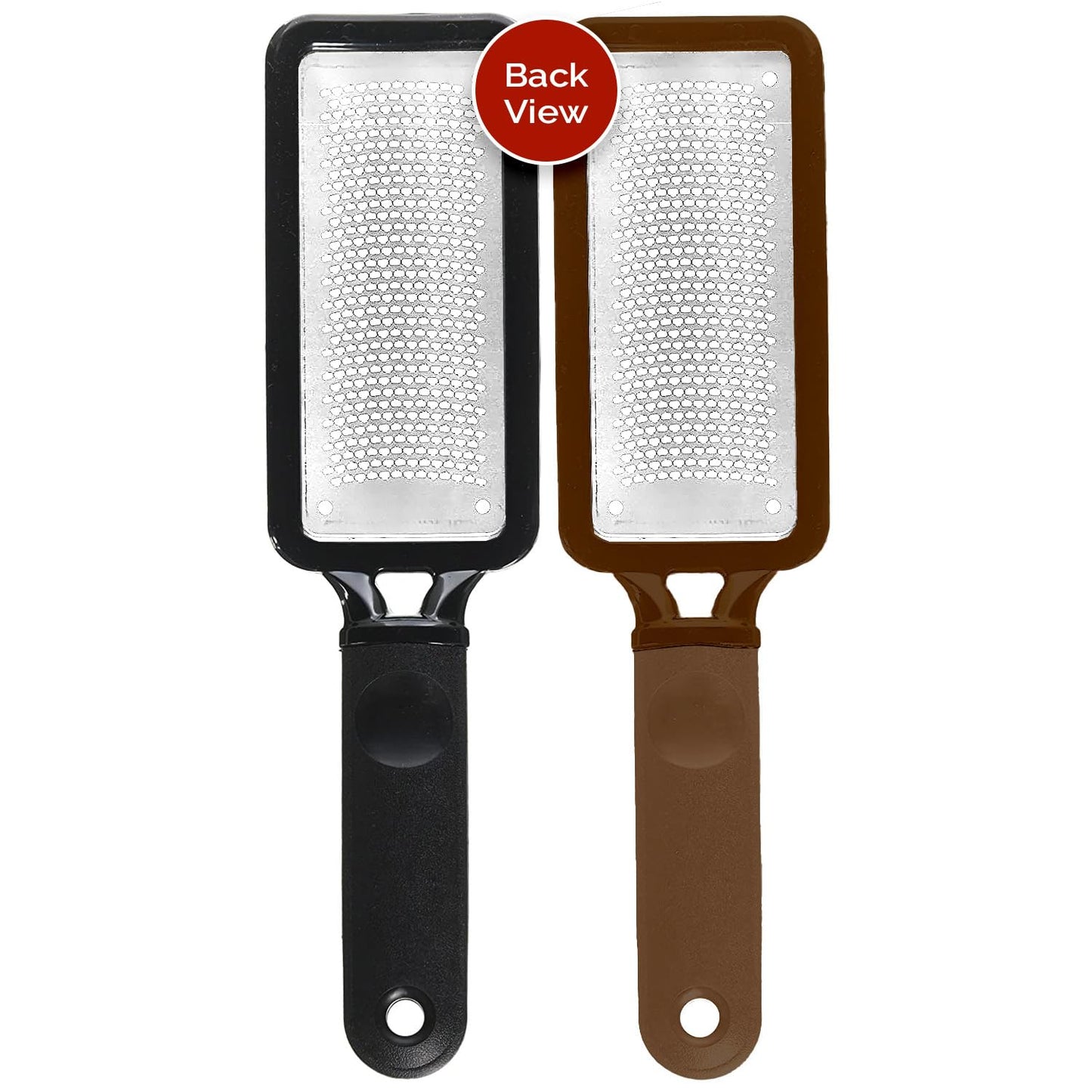 Microplane Colossal Foot File, Black and Brown - The Original Stainless-Steel Foot Scraper, Dead Skin/Callus Remover for Feet, Foot Scrubber, Pedicure