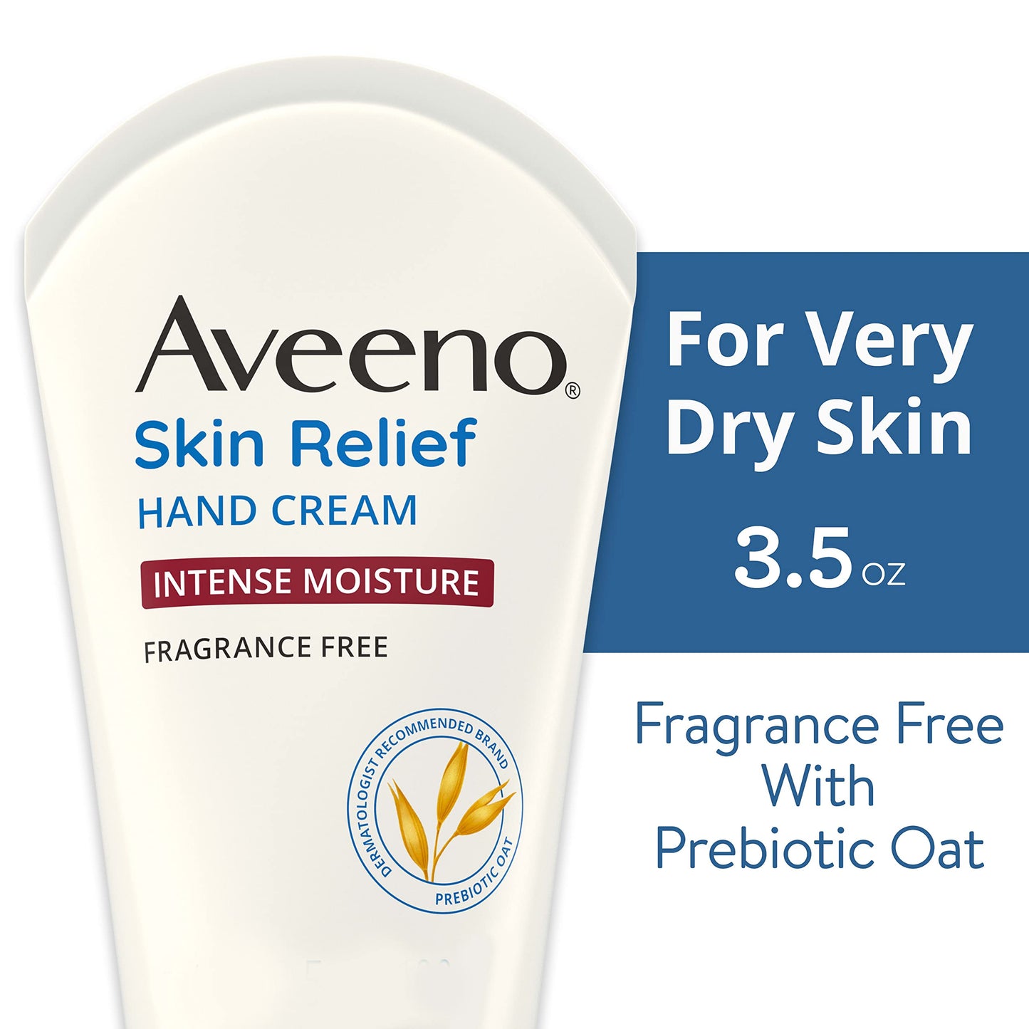 Aveeno Skin Relief Intense Moisture Hand Cream with Soothing Prebiotic Oat for Dry and Sensitive Skin Cream Softens & Smooths Hands & Lasts Through