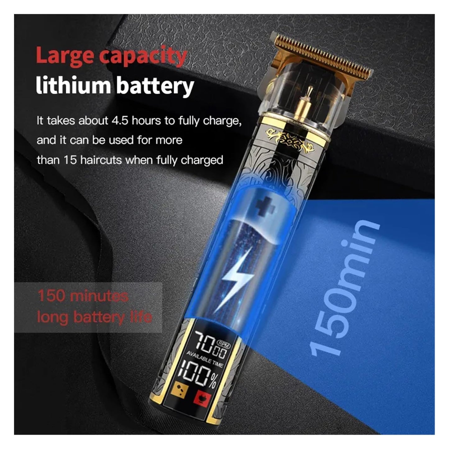 Razors Hairdresser LCD Electric Scissors USB Charging Electric Scissors Retro Oil Head Carving Hairdresser Manufacturer Wholesale Care(Dragon Beauty and Personal Care EWKYLSEM
