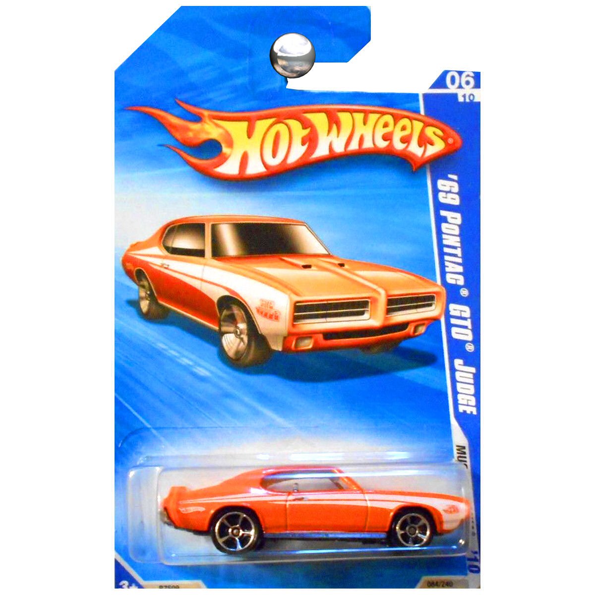 Hot Wheels 2010 Muscle Mania 1969 Pontiac GTO Judge in Orange