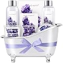 Gift Set for Women Body & Earth Gifts Set Lavender Gift Baskets For Women Bath Sets with Bubble Bath Body Lotion Scented Candle Mother‘s Day Gifts